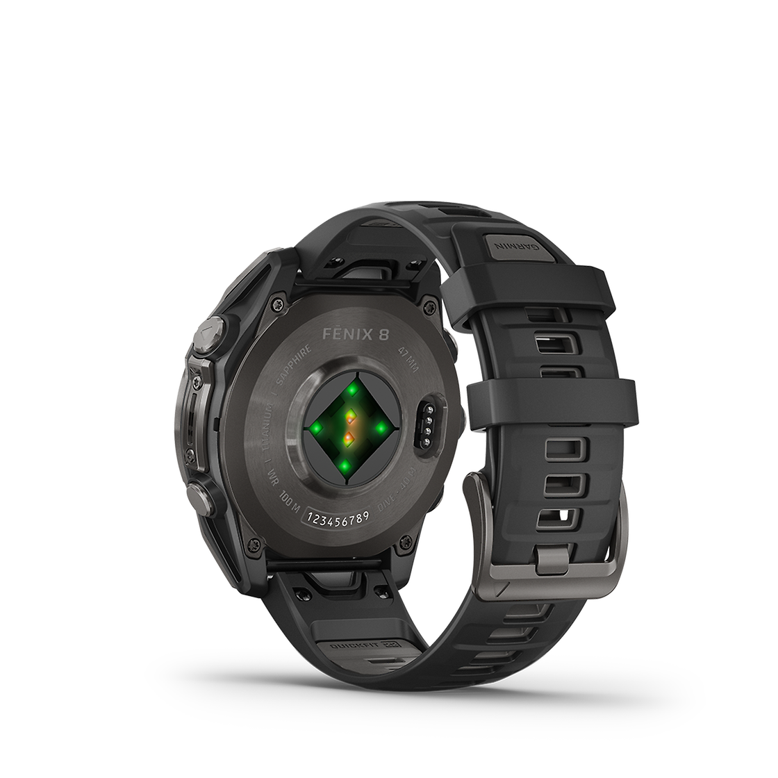 Garmin GARMIN FENIX 8 47MM CARBON GRAY DLC TITANIUM BLACK STRAP Side