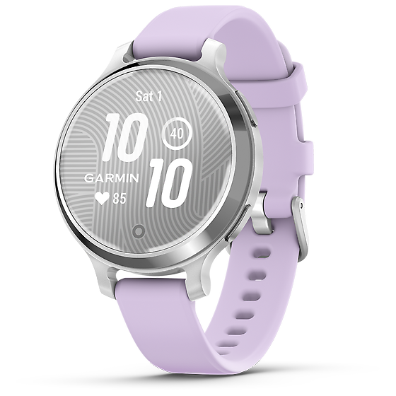 Garmin GARMIN LILY 2 ACTIVE SILVER WITH PURPLE JASMINE SILICONE BAND Side