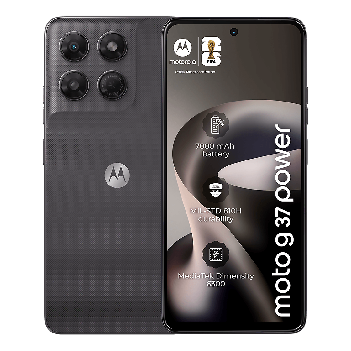 MOTOROLA G37 POWER 5G 128GB Motorola PANTONE IMPENETRABLE (GREY) Front