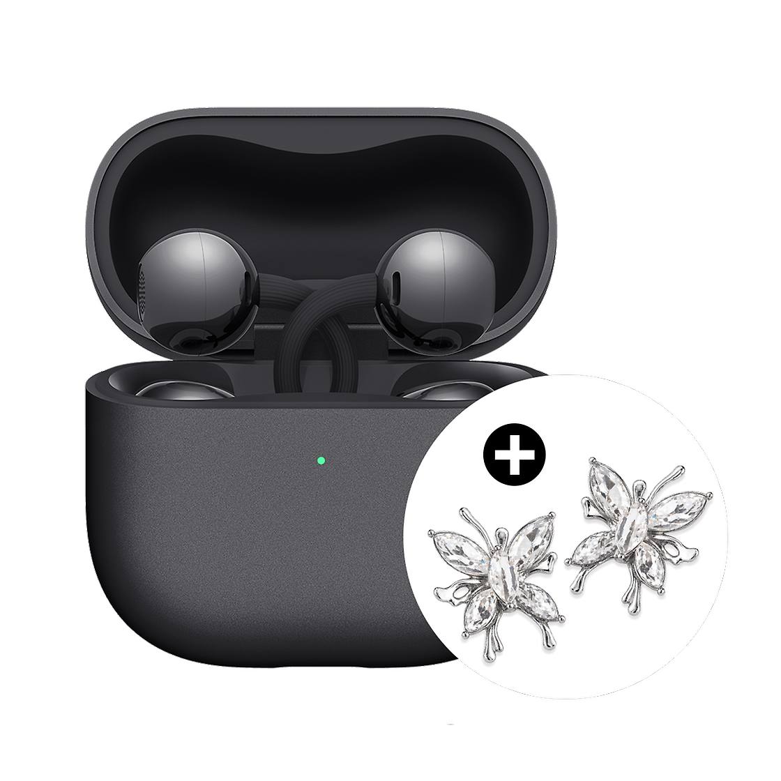 Huawei HUAWEI FREECLIP2 + Butterfly Clip Charm BLACK Front