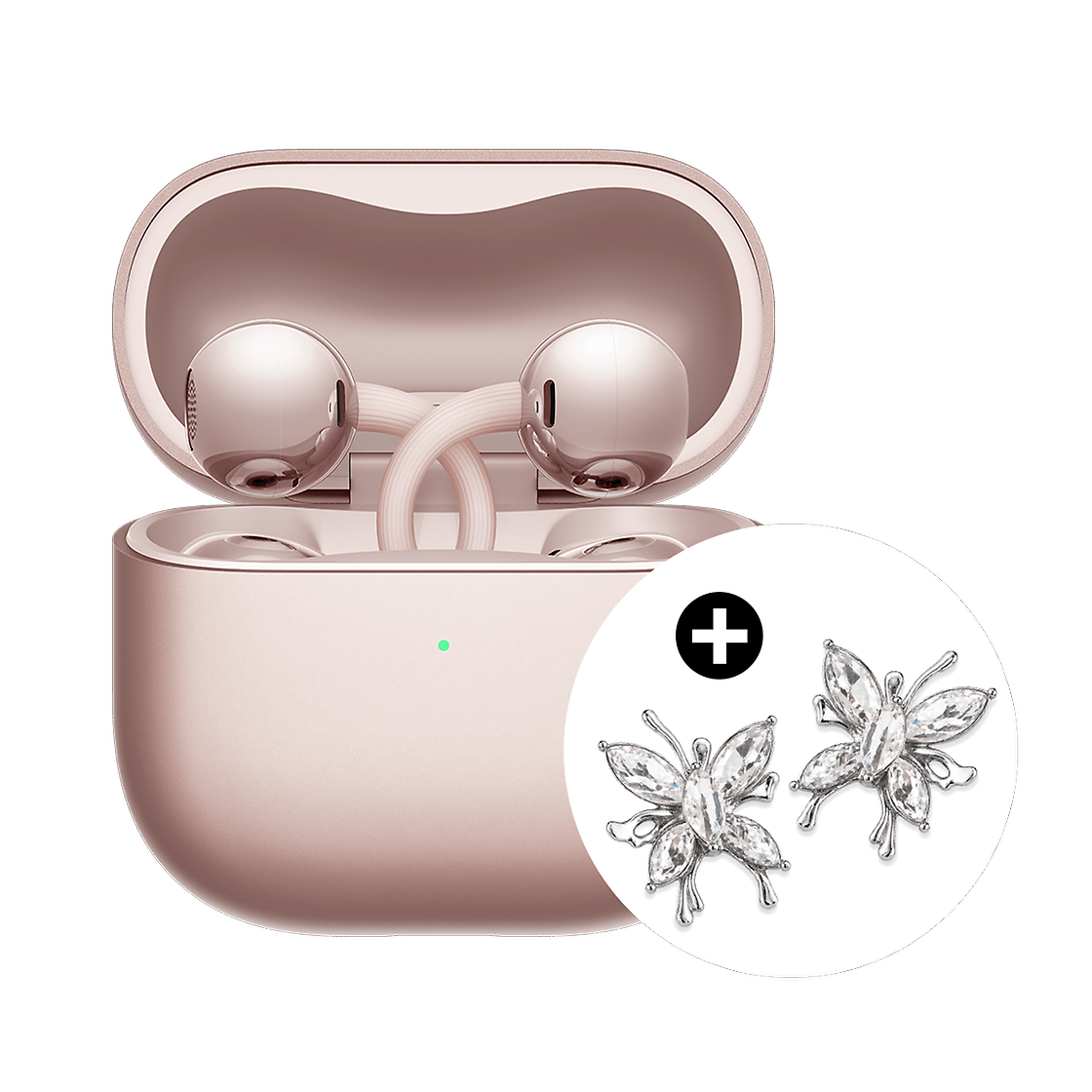 Huawei HUAWEI FREECLIP2 + Butterfly Clip Charm ROSE GOLD Front