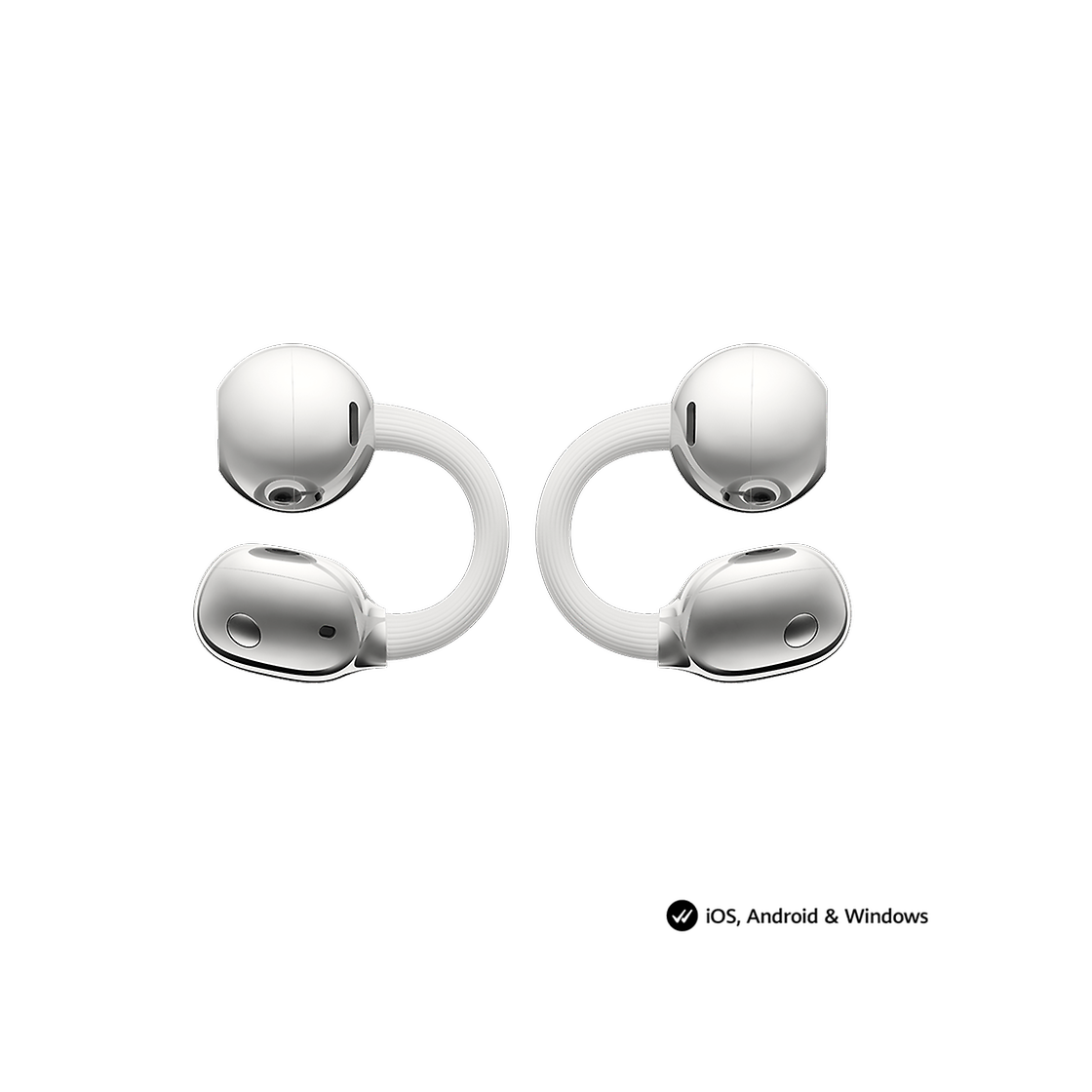 Huawei HUAWEI FREECLIP2 + Butterfly Clip Charm WHITE Side