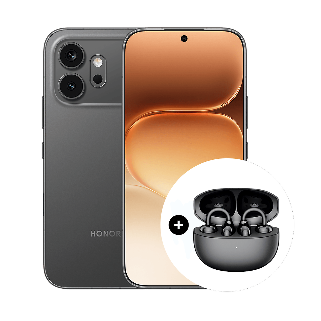 Honor HONOR 600 5G 512GB + BUDS CLIP ACTIVE BLACK Front