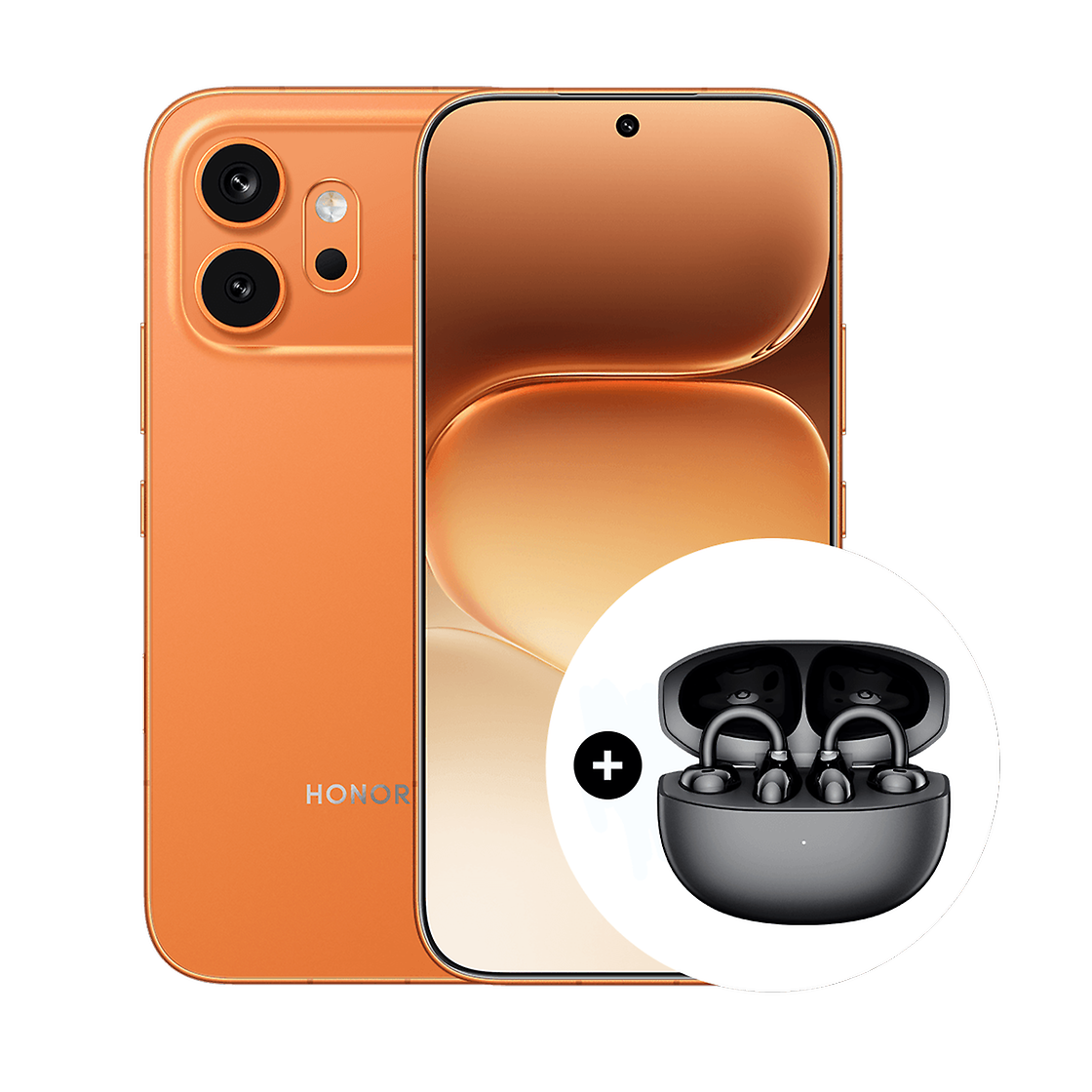 Honor HONOR 600 5G 512GB + BUDS CLIP ACTIVE ORANGE Front