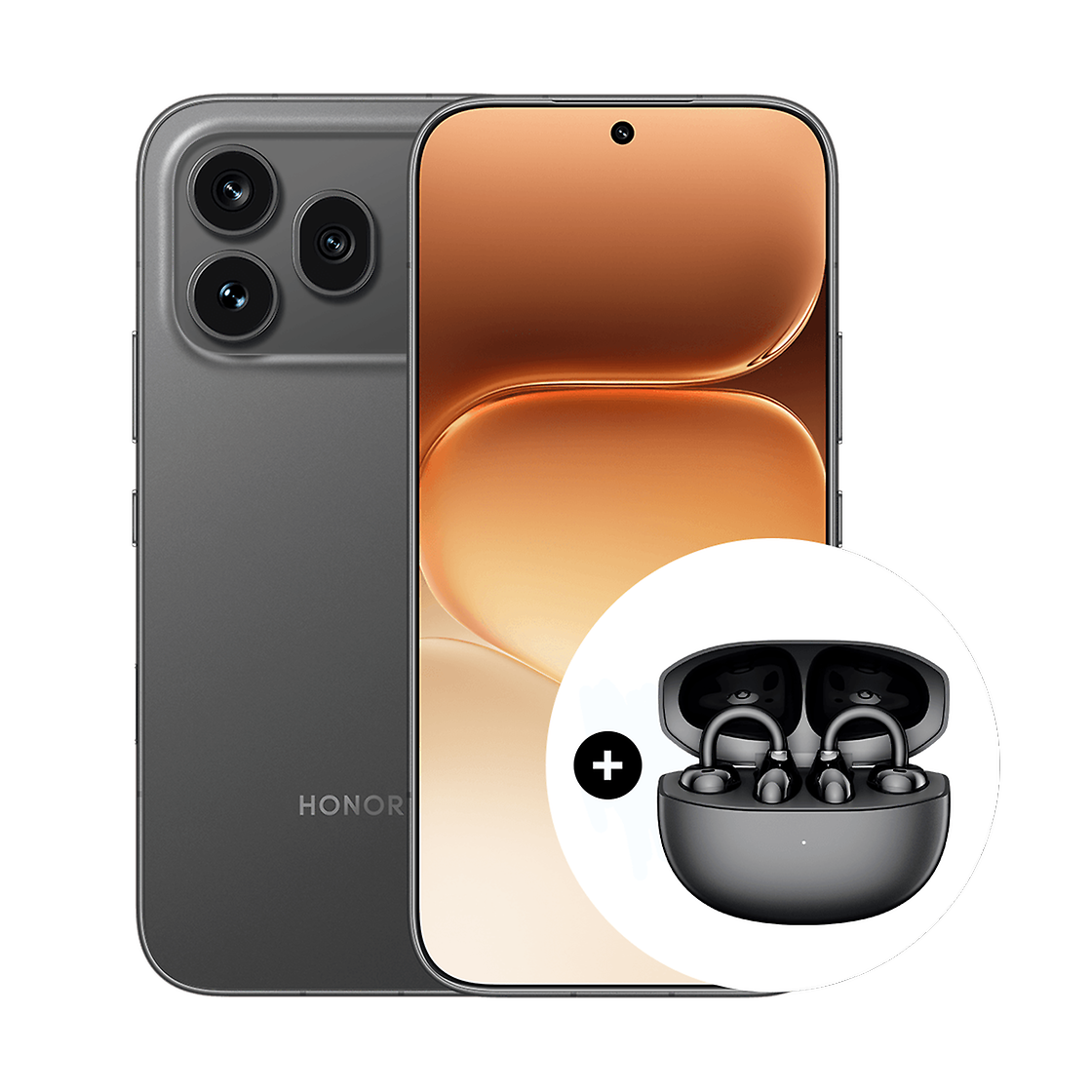 Honor HONOR 600 PRO 5G 512 + EARBUDS CLIP ACTIVE BLACK Front