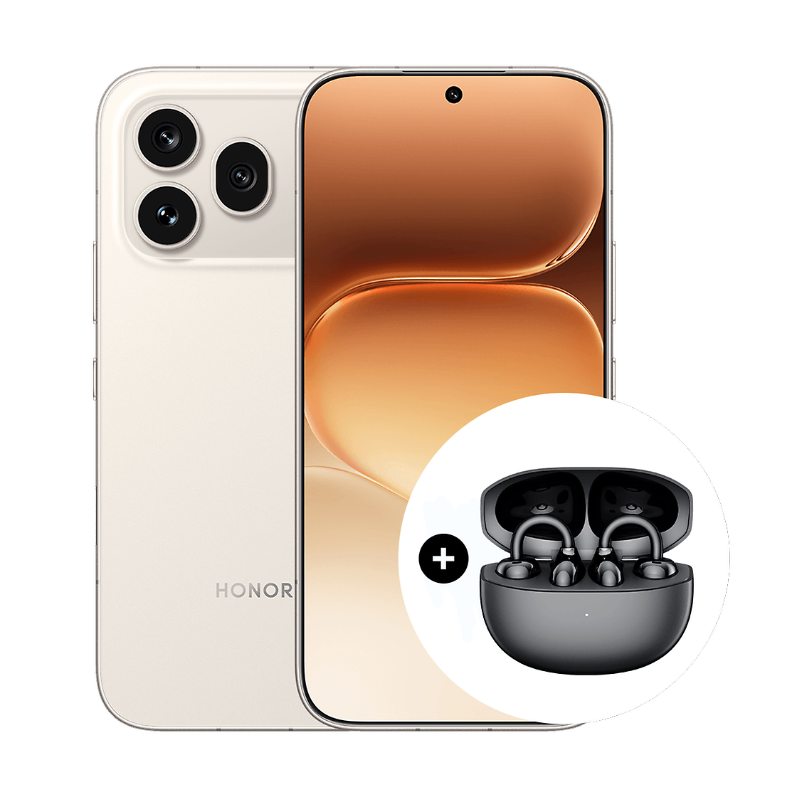 Honor HONOR 600 PRO 5G 512 + EARBUDS CLIP ACTIVE GOLDEN WHITE Front