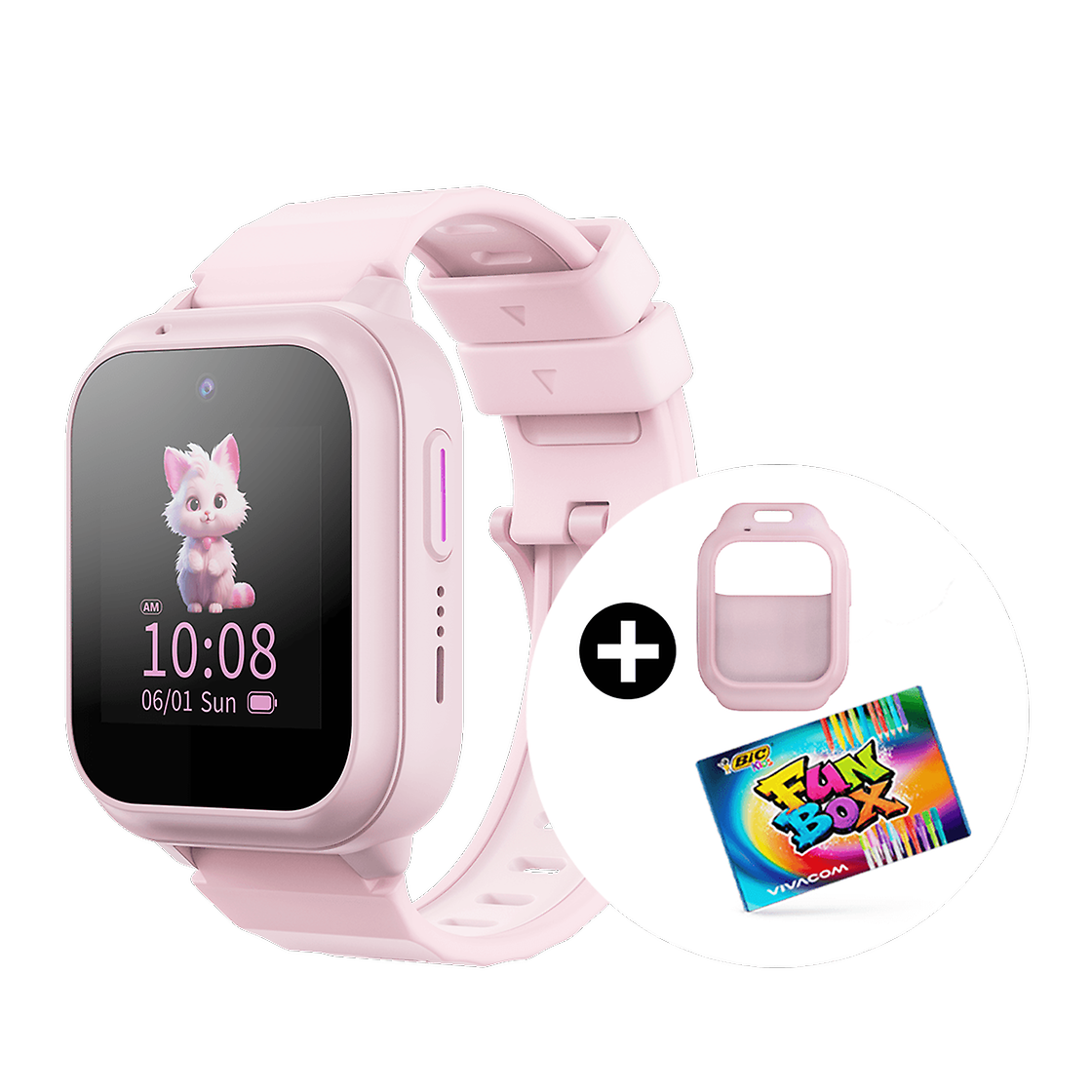 Vivacom KIDS WATCH VIVACOM 2 в комплект с калъф и B2S BOX PINK Front