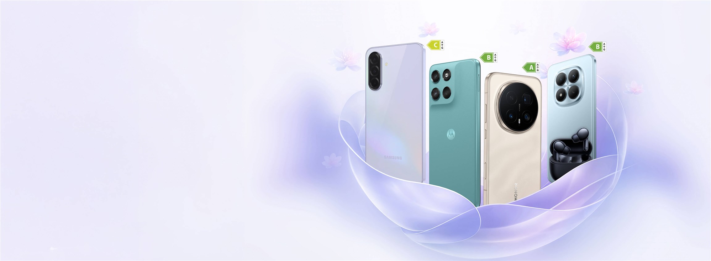 Отстъпки до 85% на смартфони, таблети и аксесоари - 4608x1692px.